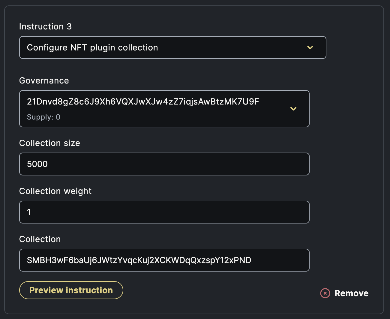 configure-NFT-plugin-collection